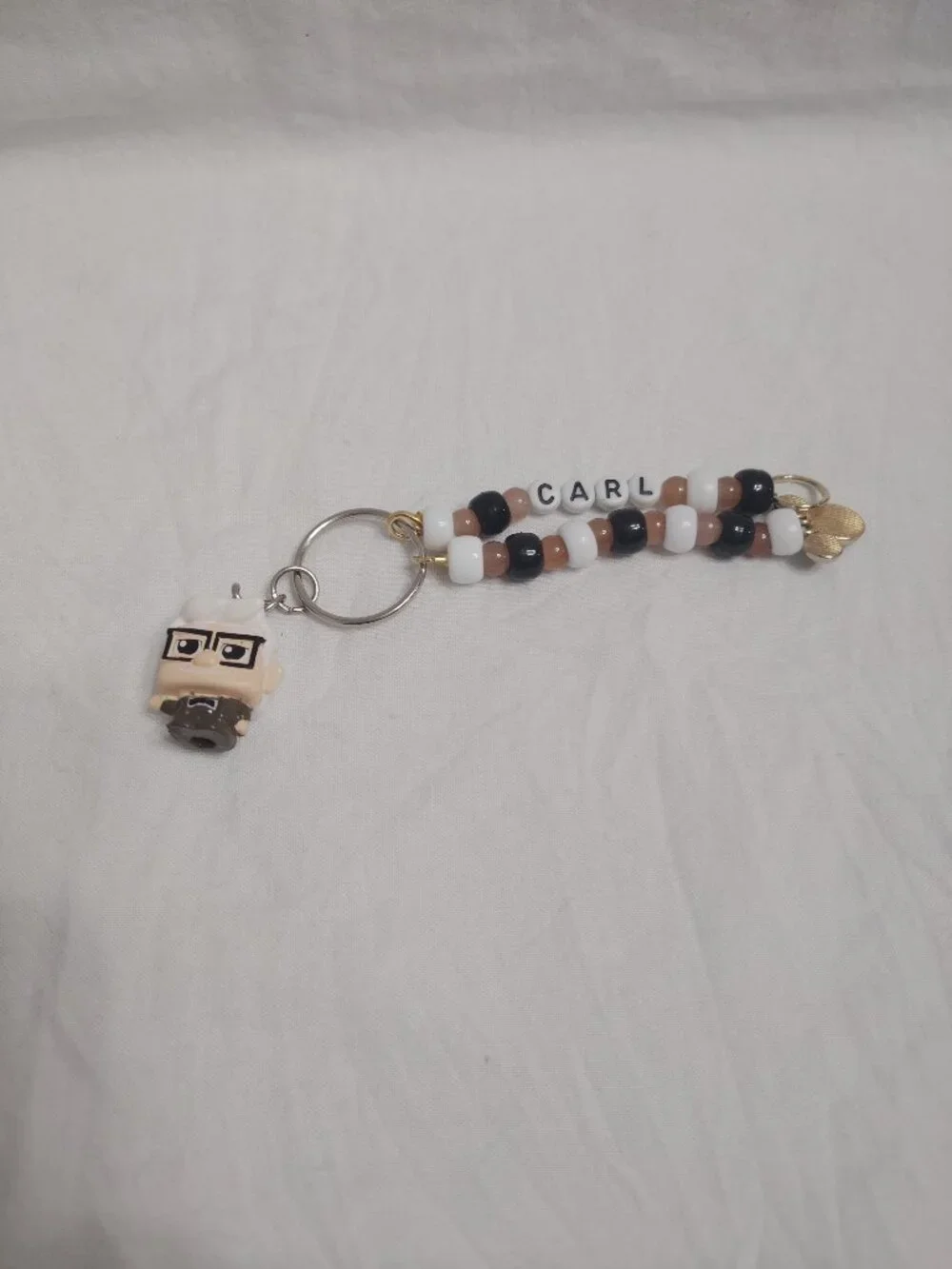 Disney Doorable Squishalot Carl Handmade Beaded  Keychain